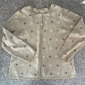 Embroidered cardigan sweater